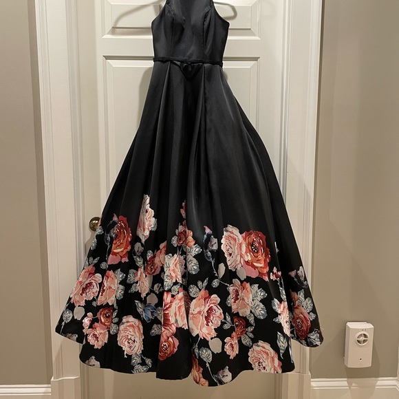 Flower Print Detail Evening Gown by Blush - only worn once. - Picture 3 of 7